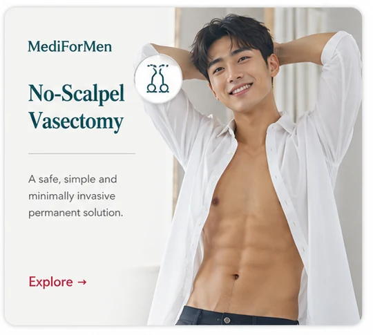無切開パイプカット|MediForMen泌尿器科クリニック(釜山・西面 Seomyeon, Busan)